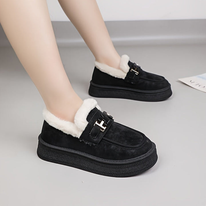 Mocassins Doublés en Fausse Fourrure | Élégants et Confortables | Semelle