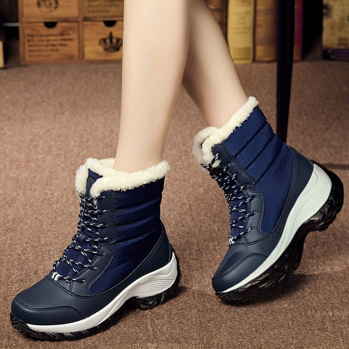 Bottines Hivernales Imperméables | Doublure en Fausse Fourrure | Confort et Stabilité
