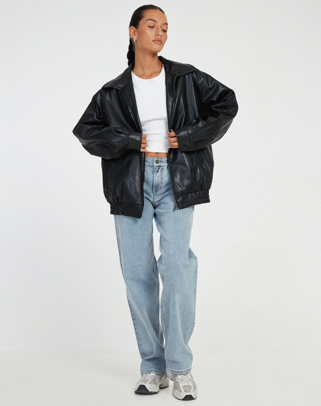 Elisa | Veste oversize en cuir