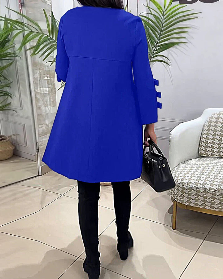 Robe Trapèze Élégante | Manches Volantées | Confort & Style