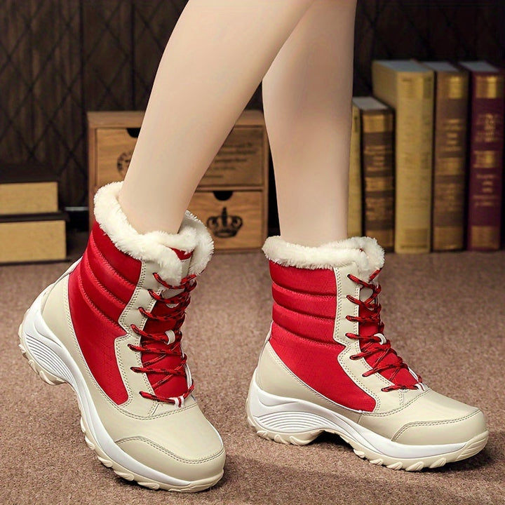 Bottines Hivernales Imperméables | Doublure en Fausse Fourrure | Confort et Stabilité