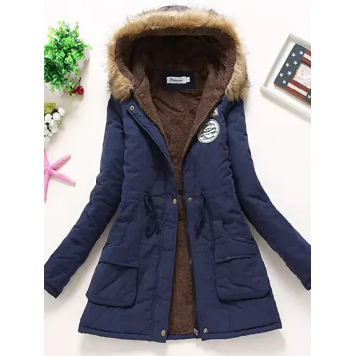 Veste Mi-Longue | Capuche Fausse Fourrure | Couleurs Vives