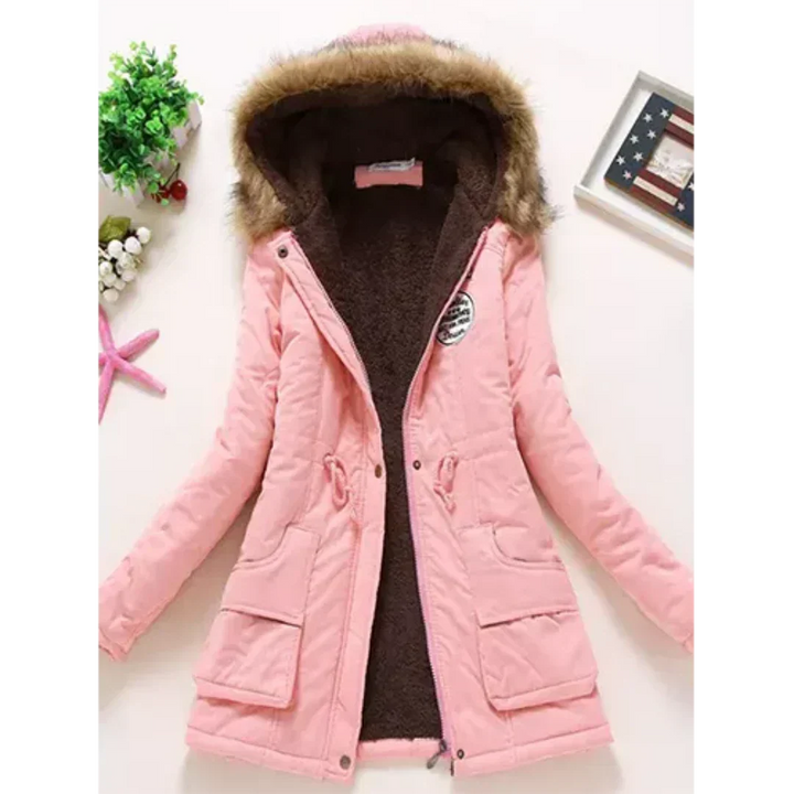 Veste Mi-Longue | Capuche Fausse Fourrure | Couleurs Vives