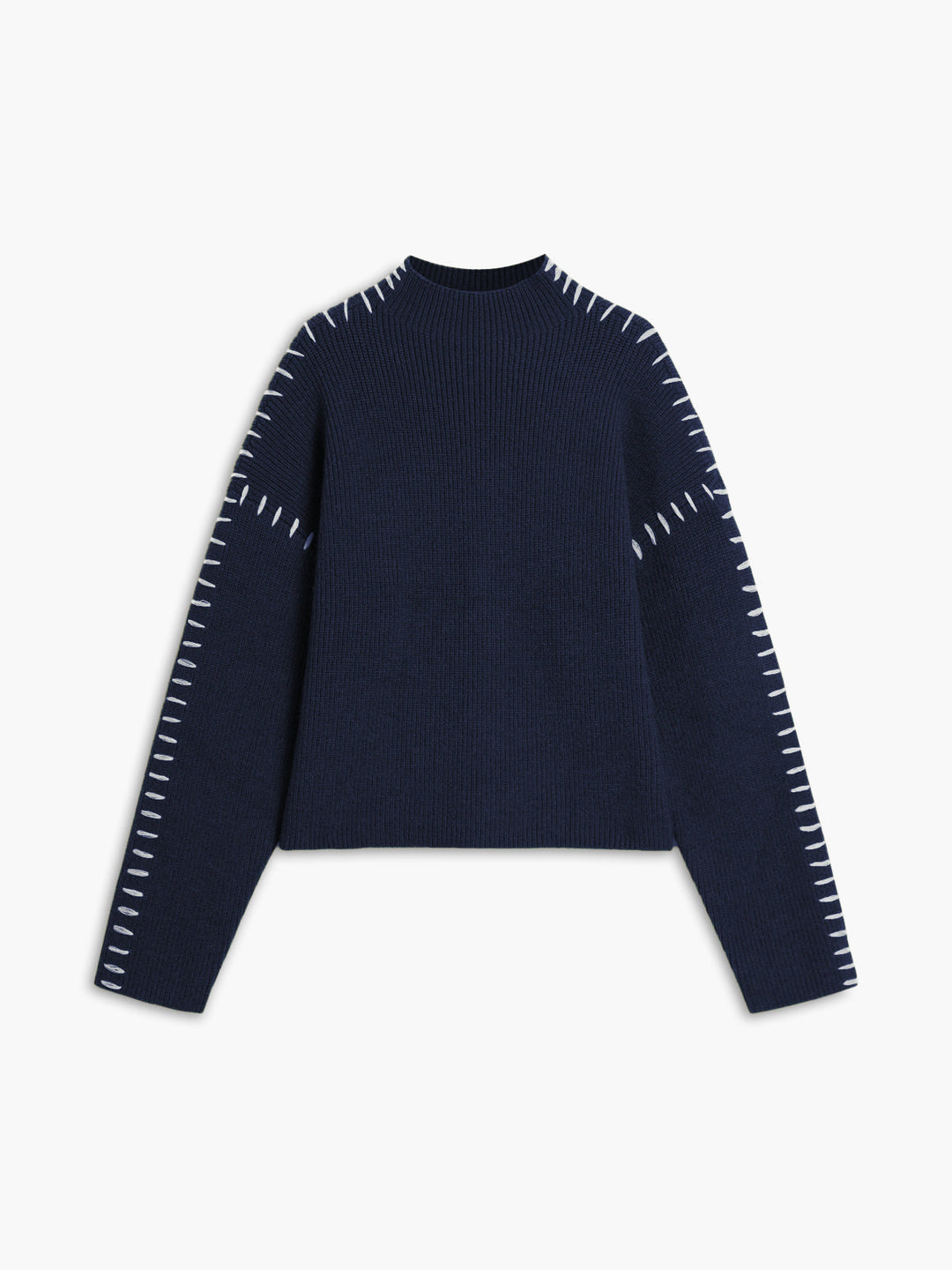 Pull Col Montant Oversize Pour Femme – Maille Confortable Automne Hiver