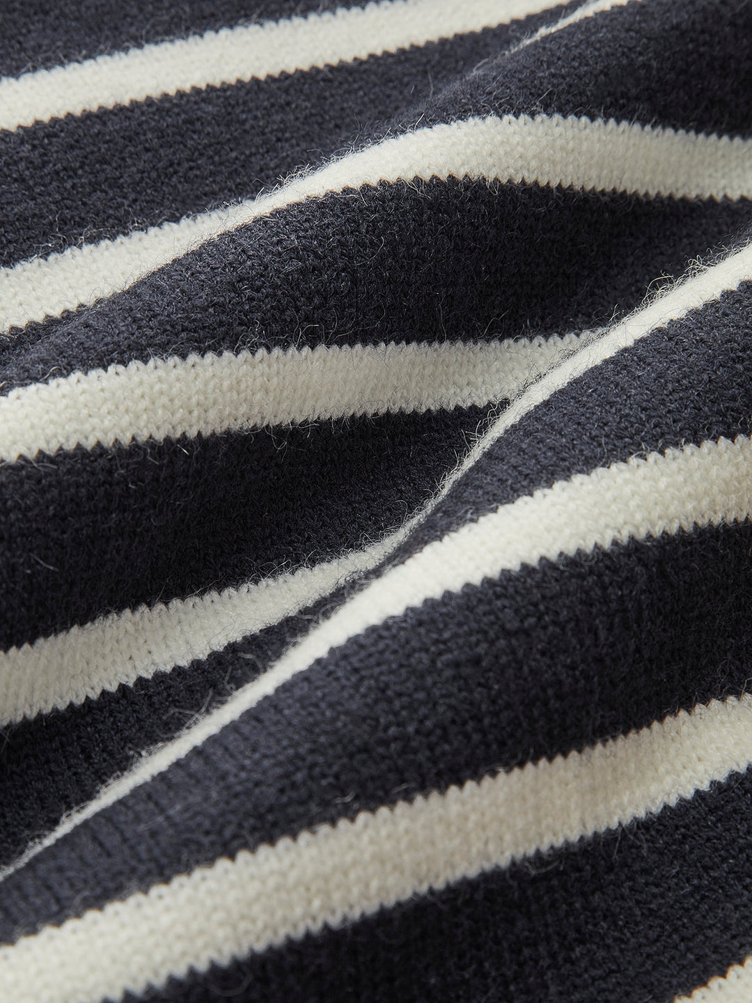 Veste Hybride Denim et Tricot | Rayures Marines | Élégance Décontractée