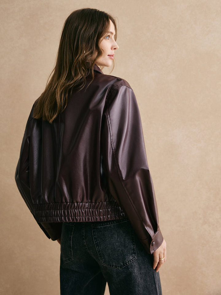 Veste en Satin Violet | Élégante & Légère | Style Moderne