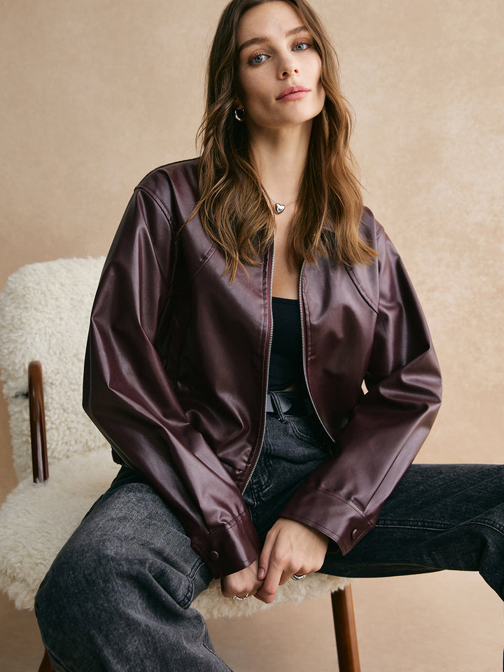 Veste en Satin Violet | Élégante & Légère | Style Moderne