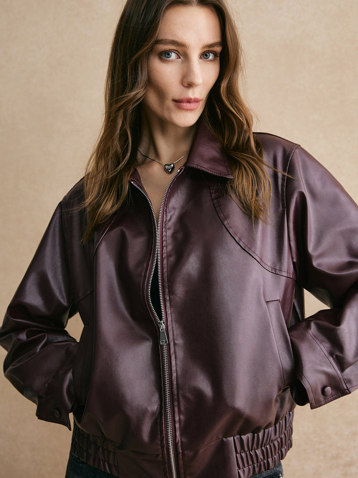 Veste en Satin Violet | Élégante & Légère | Style Moderne