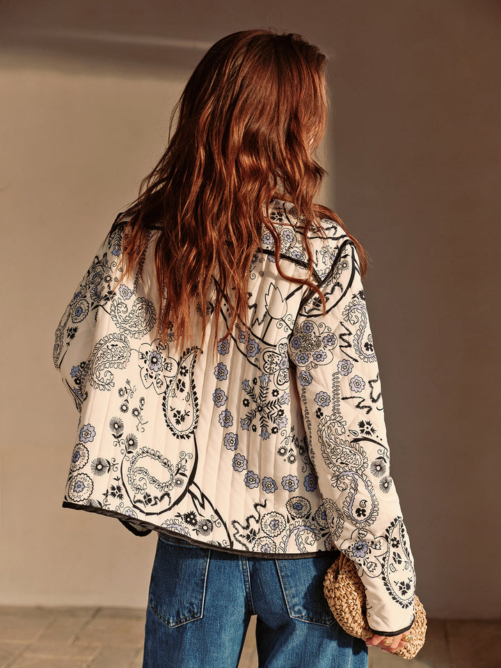 Veste Brodée Blanche | Motifs Floraux | Style Bohème