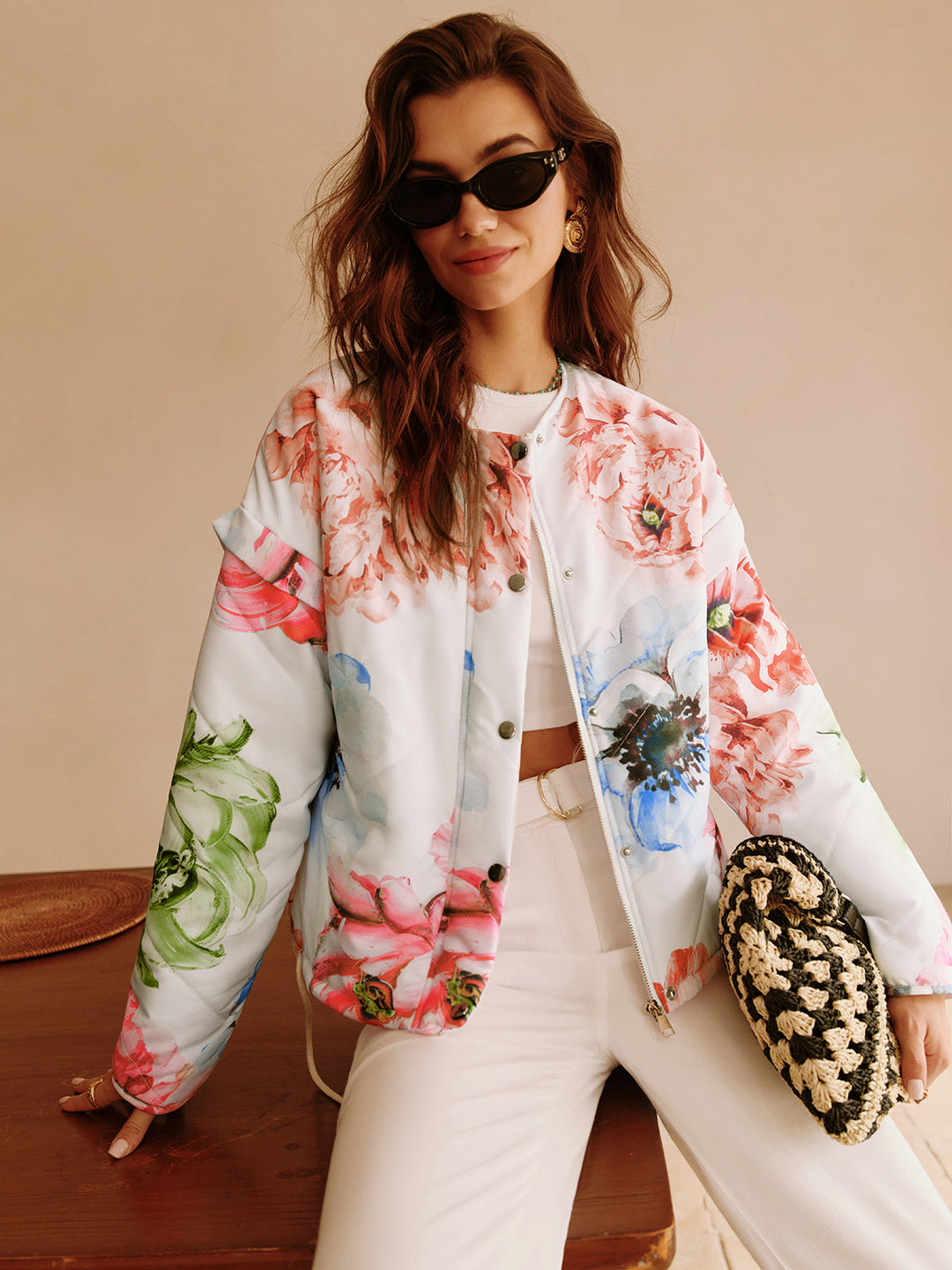 Veste Florale Légère | Imprimé Coloré | Style Décontracté
