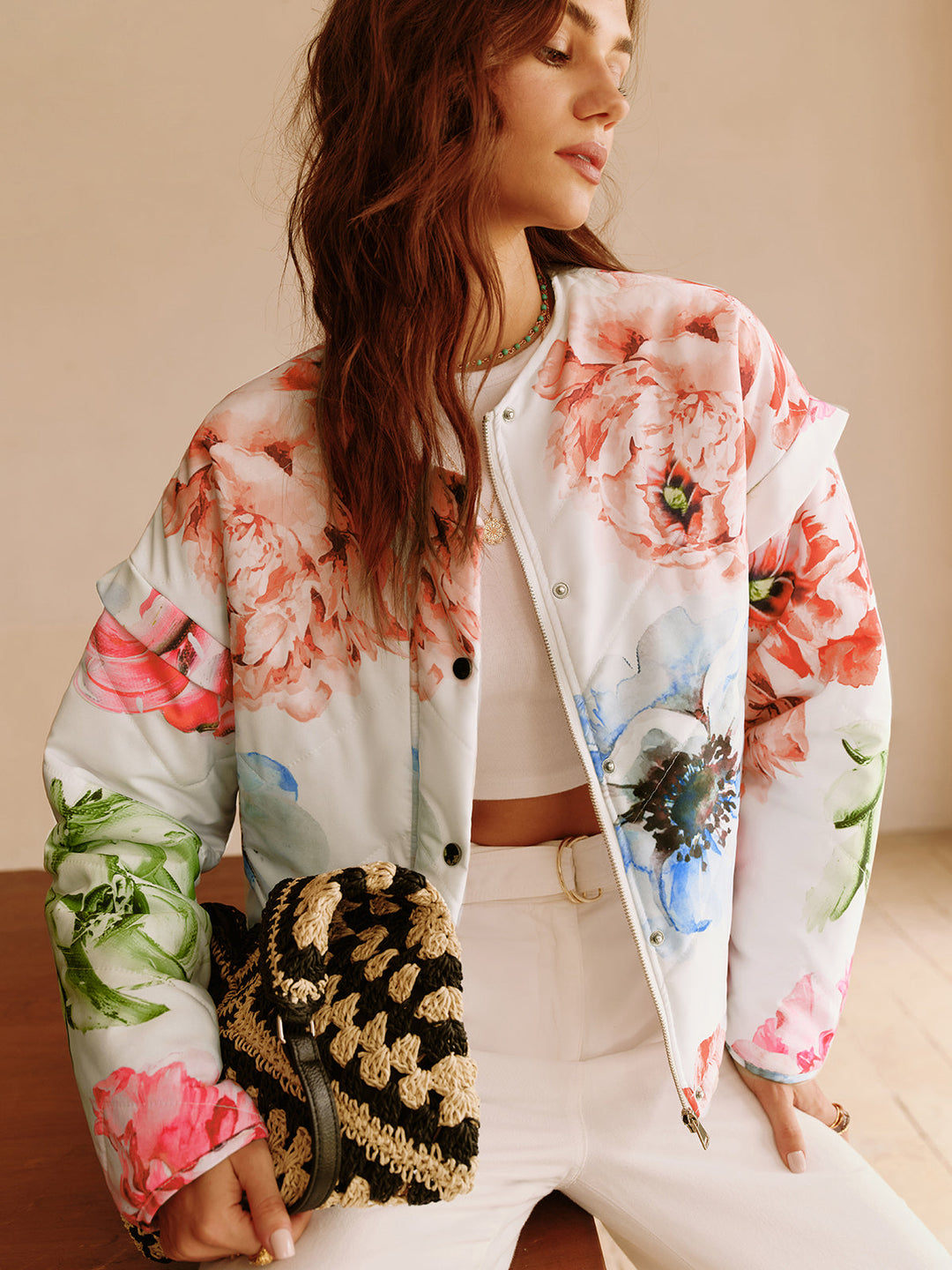 Veste Florale Légère | Imprimé Coloré | Style Décontracté