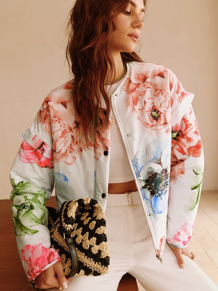 Veste Florale Légère | Imprimé Coloré | Style Décontracté