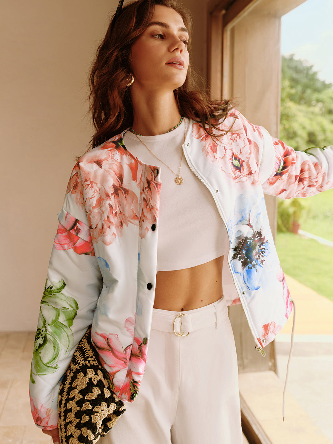 Veste Florale Légère | Imprimé Coloré | Style Décontracté