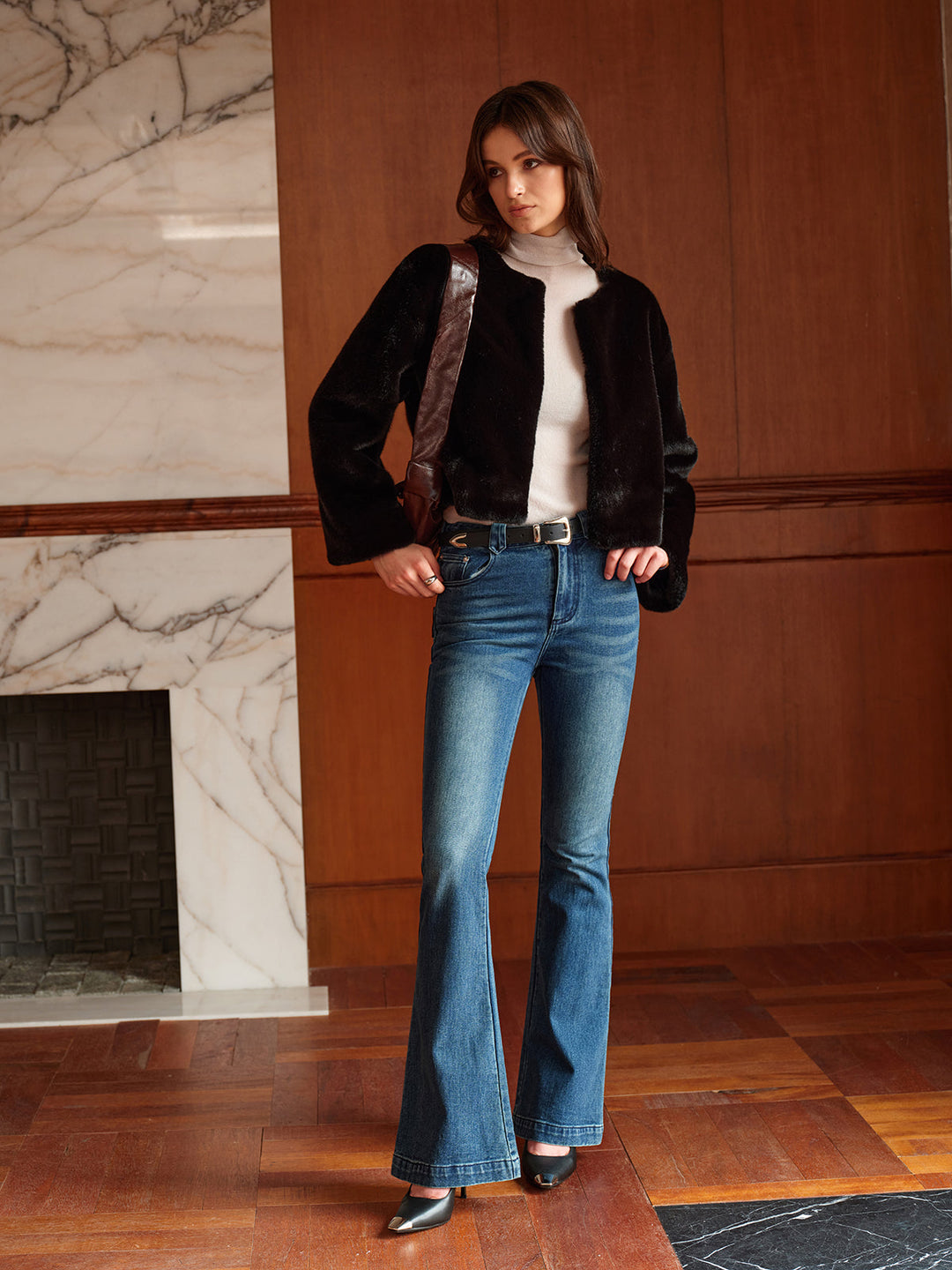 Veste Velours Noire | Élégante et Confortable | Coupe Oversize