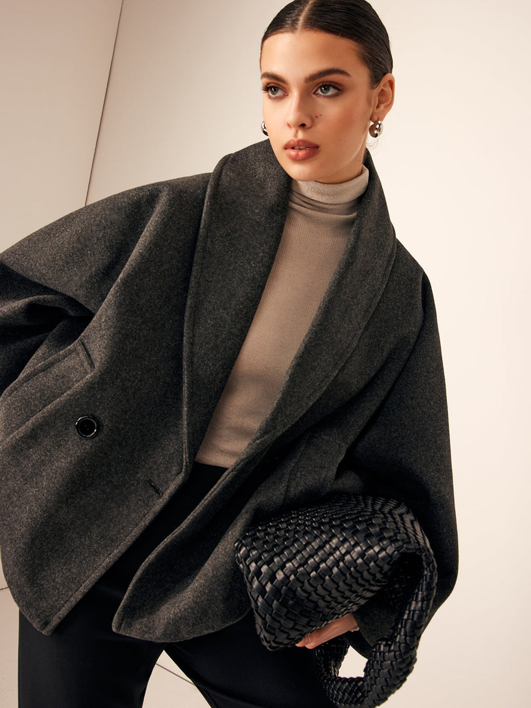 Veste Oversize en Laine Mélangée | Confort et Élégance | Automne-Hiver