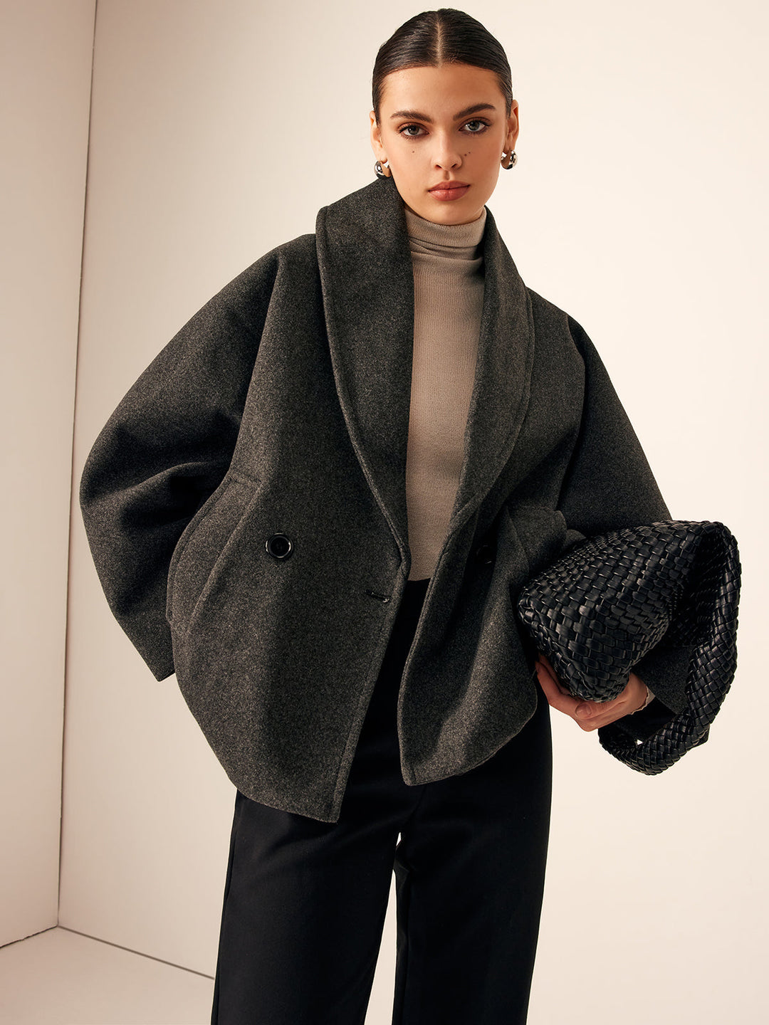 Veste Oversize en Laine Mélangée | Confort et Élégance | Automne-Hiver