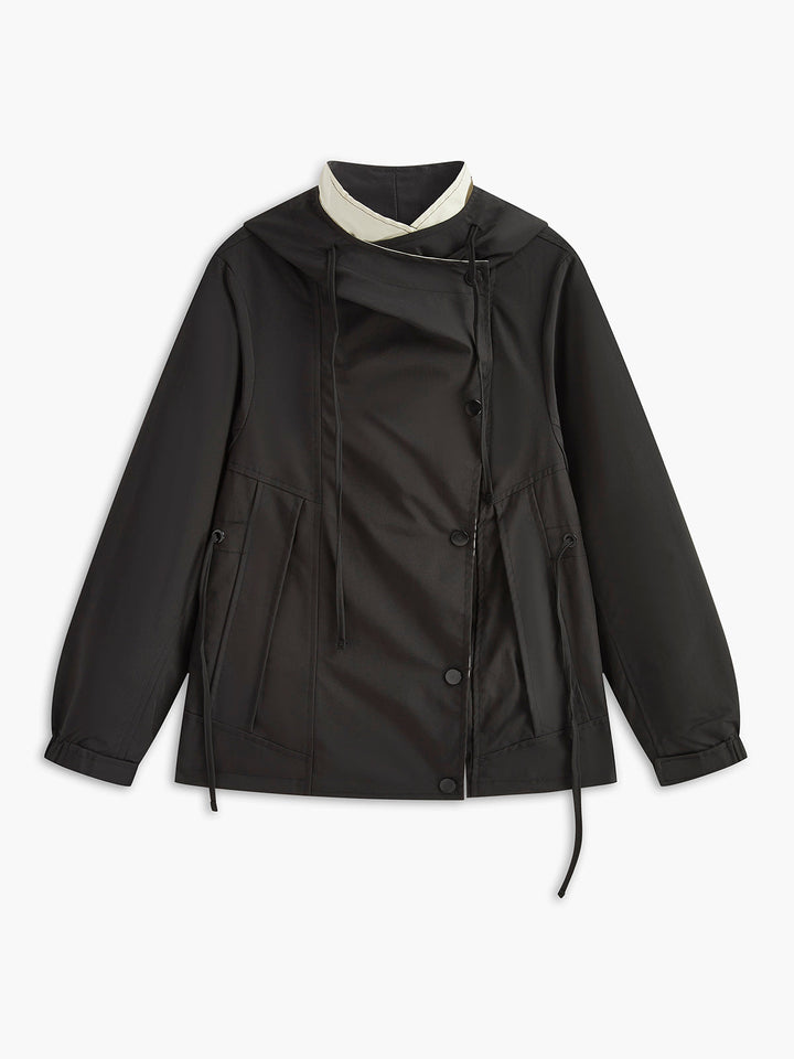 Veste Bicolore avec Capuche | Style Urbain | Confort et Élégance