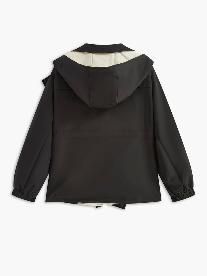 Veste Bicolore avec Capuche | Style Urbain | Confort et Élégance