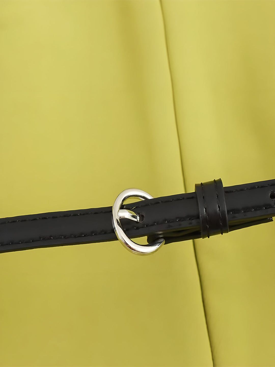 Veste Cintrée Jaune Citron | Ceinture Contrastante | Élégance Moderne