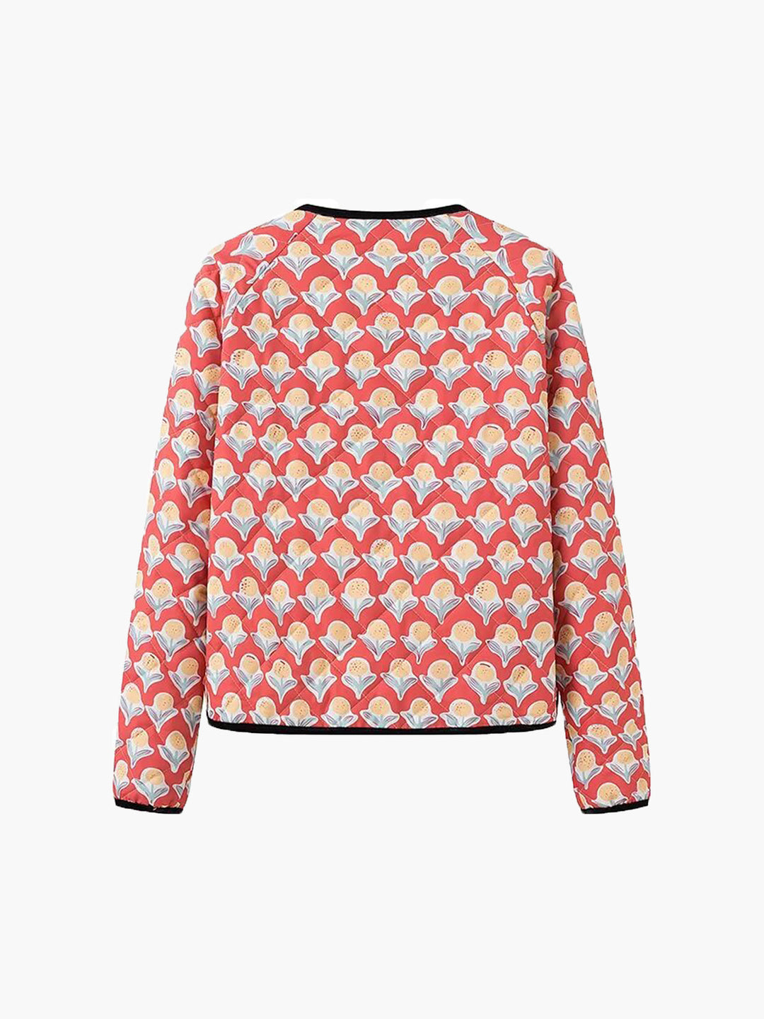 Cardigan Motif Cœurs | Tricot Coloré | Bordures Contrastées