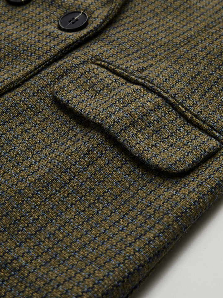 Veste à Carreaux Double Boutonnage | Mélange Laine | Élégance Classique