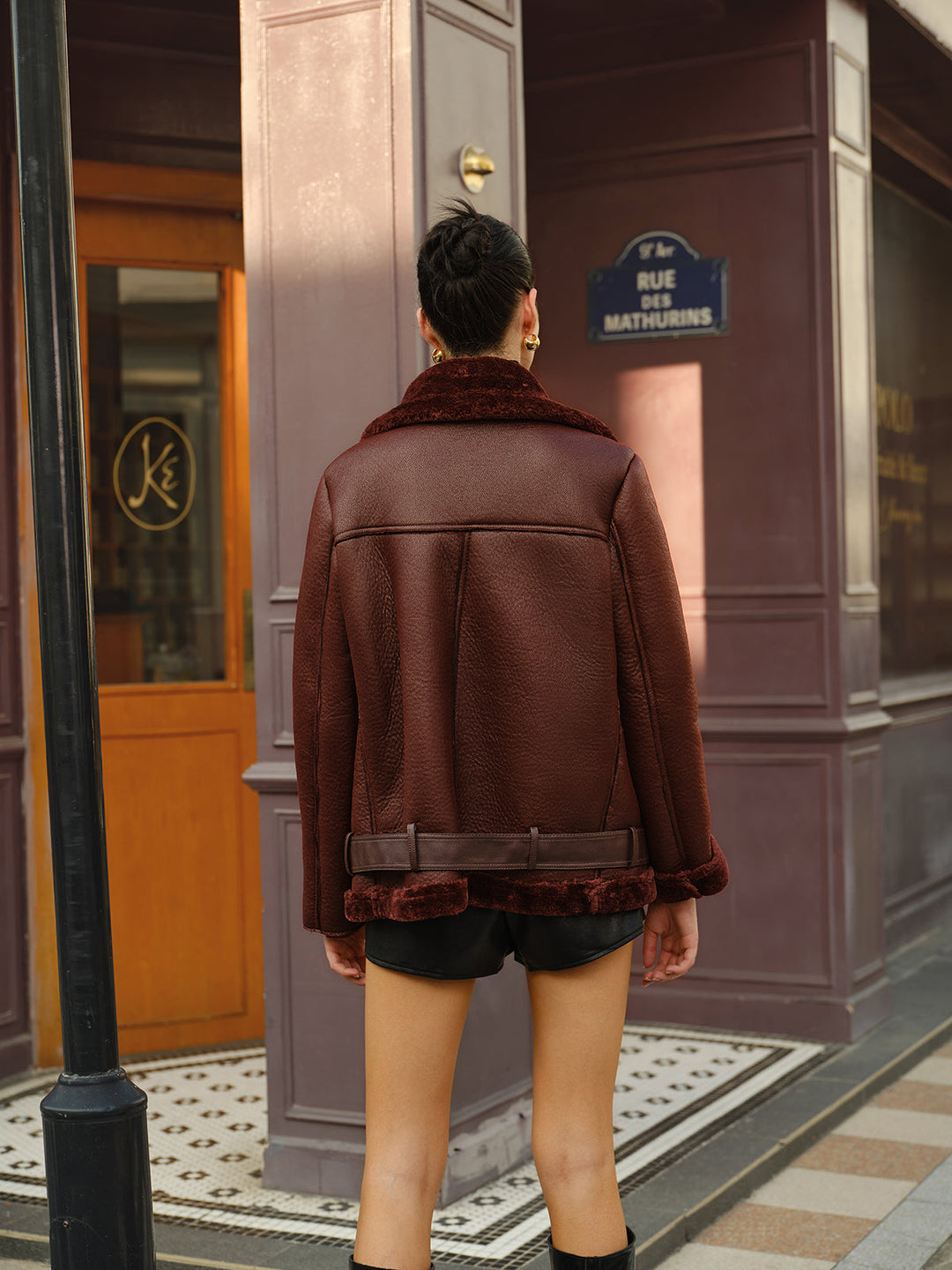 Veste en Cuir Synthétique avec Col en Fausse Fourrure | Élégance Hivernale | Coupe Moderne