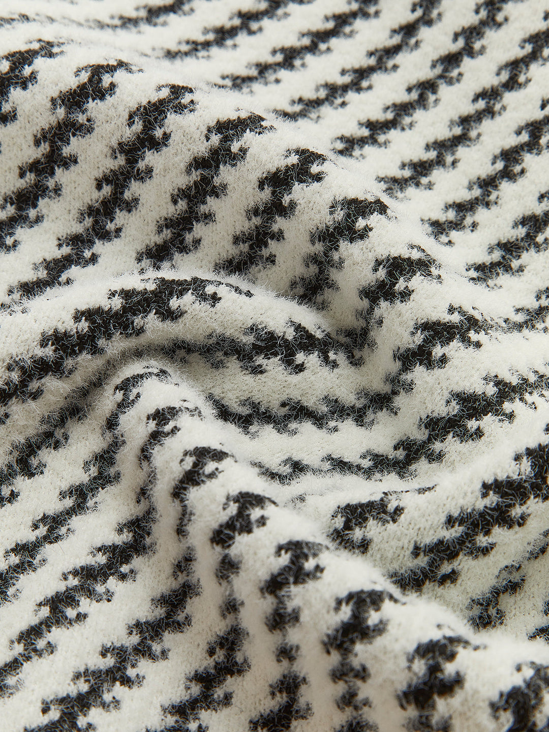Gilet Pied-de-Poule Sans Manches | Élégant & Moderne | Bordures Effilochées