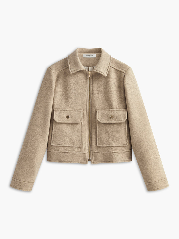 Veste en Laine Mélangée | Design Structuré | Élégance Classique