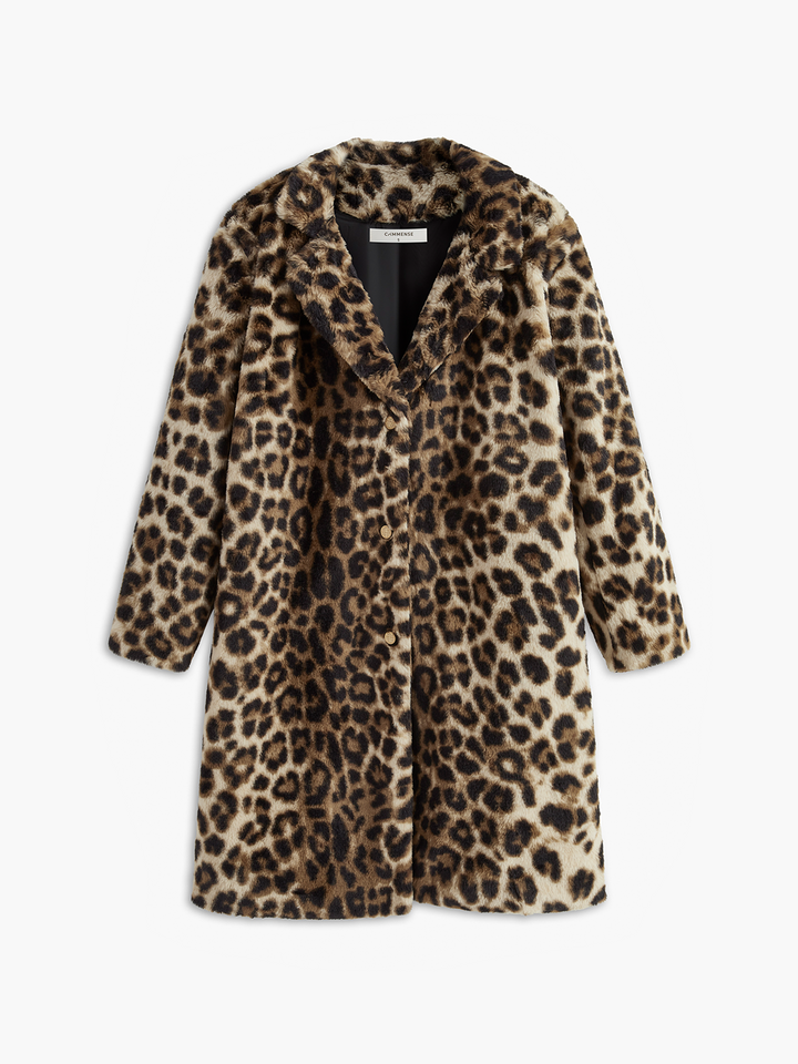 Manteau en Fausse Fourrure Léopard | Luxe Douillet | Style Audacieux