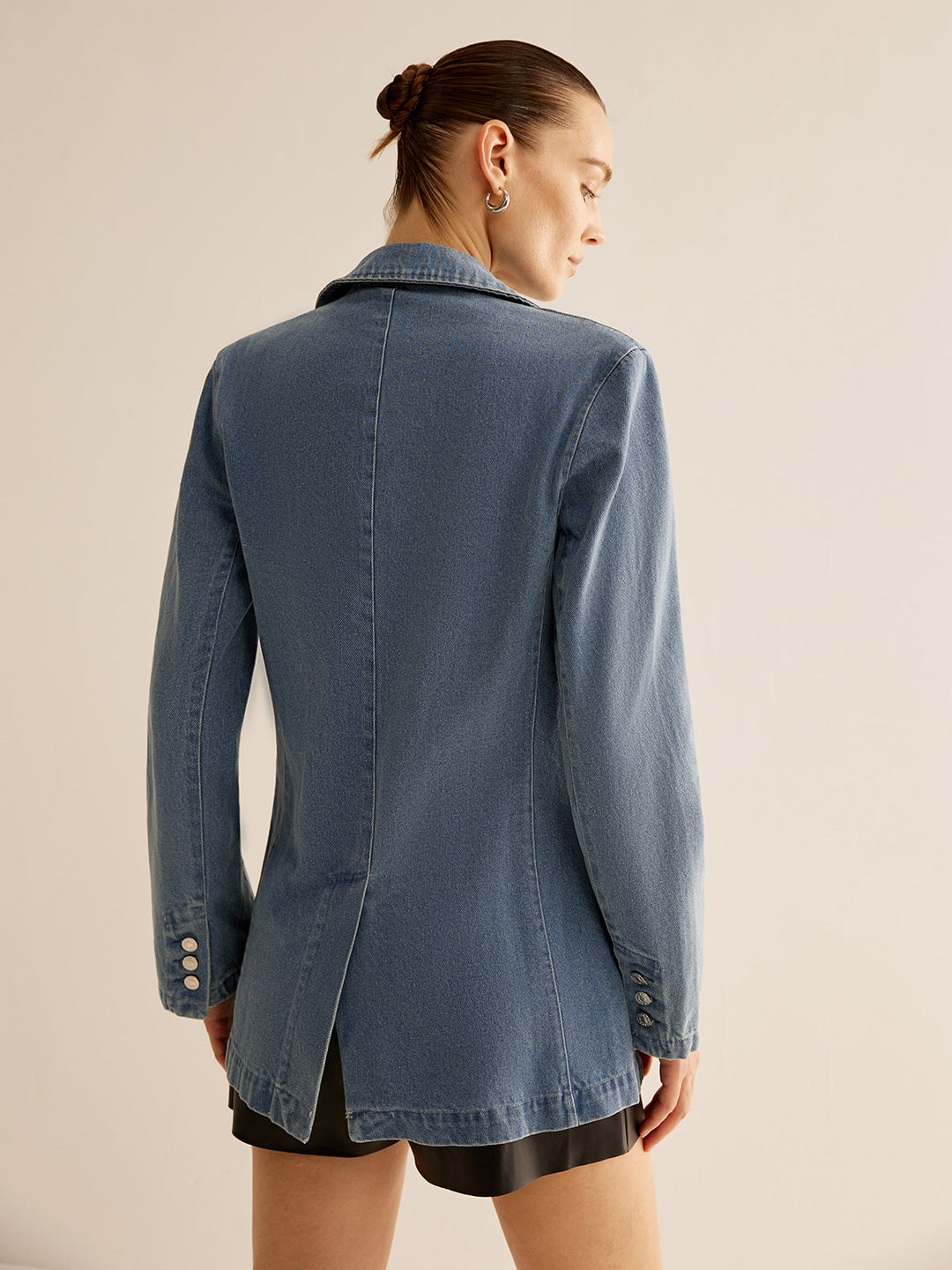 Veste Longue en Denim | 100% Coton | Style Intemporel