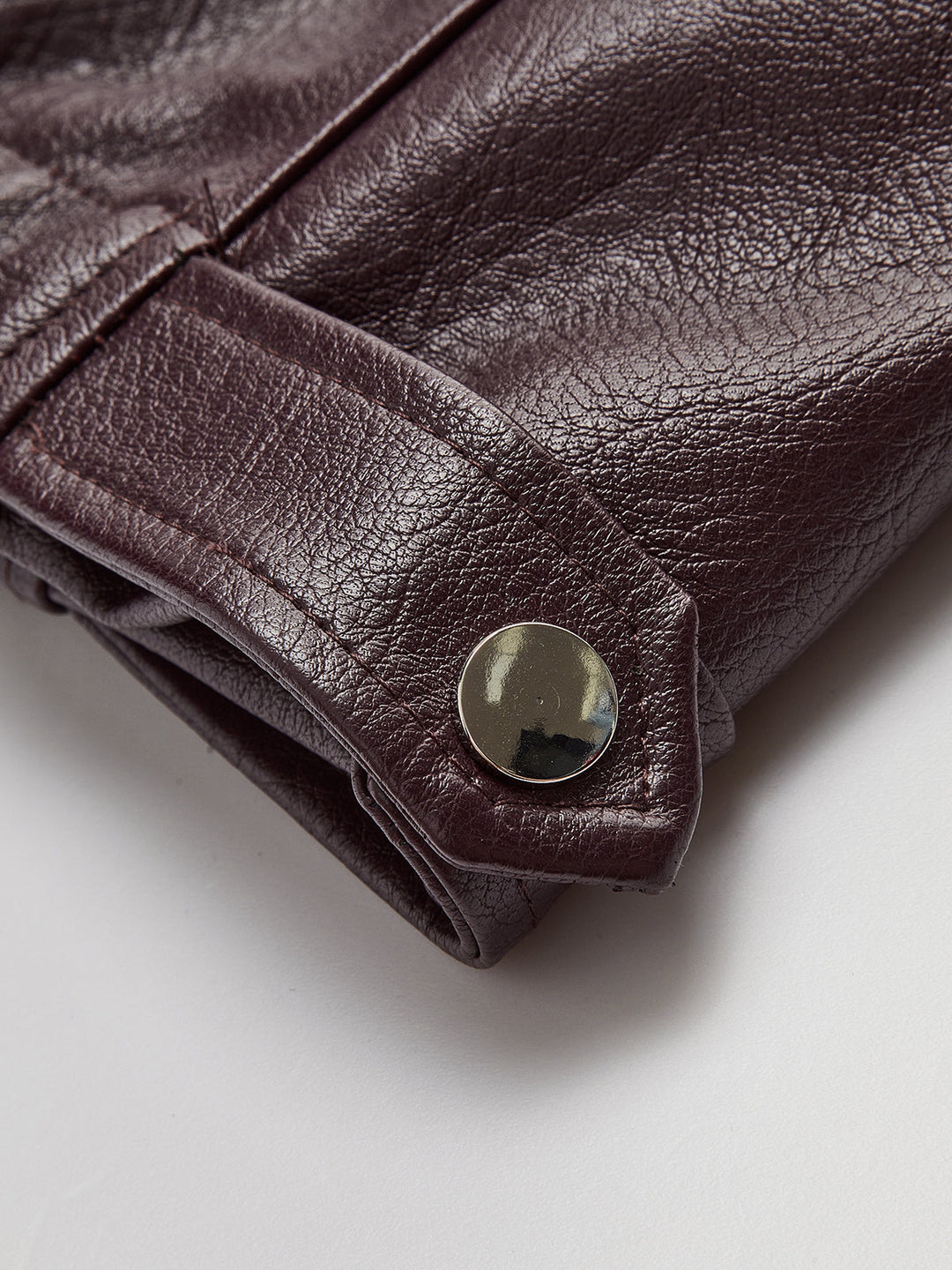 Veste Courte en Similicuir | Bordeaux | Moderne et Élégante