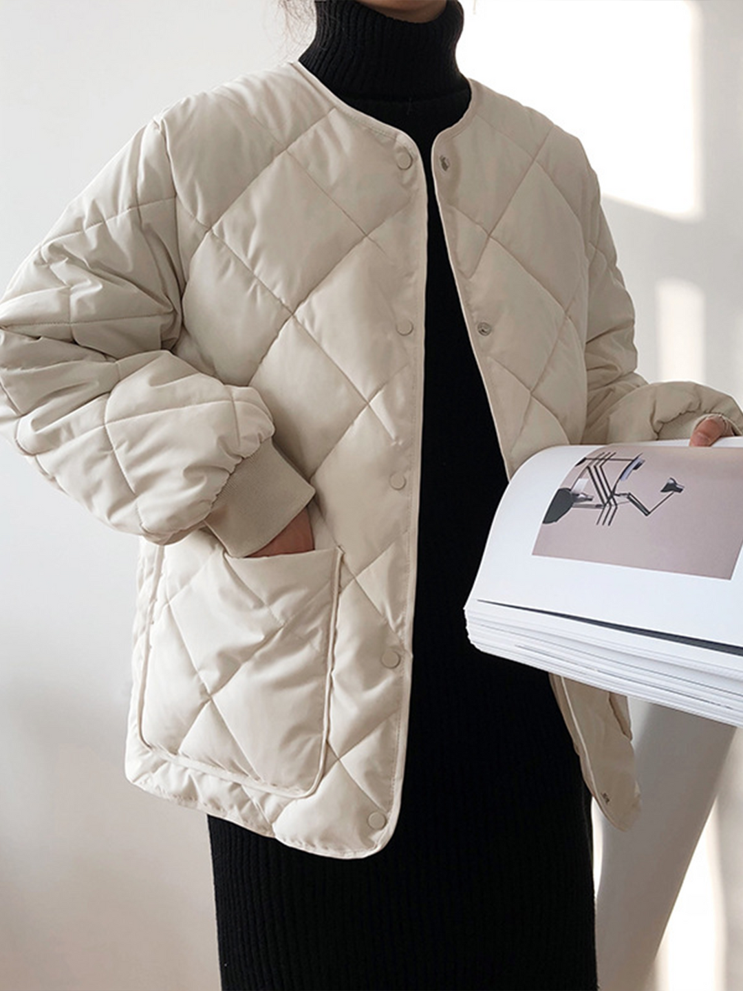 Veste Matelassée Légère | Coupe Ample | Style Élégant