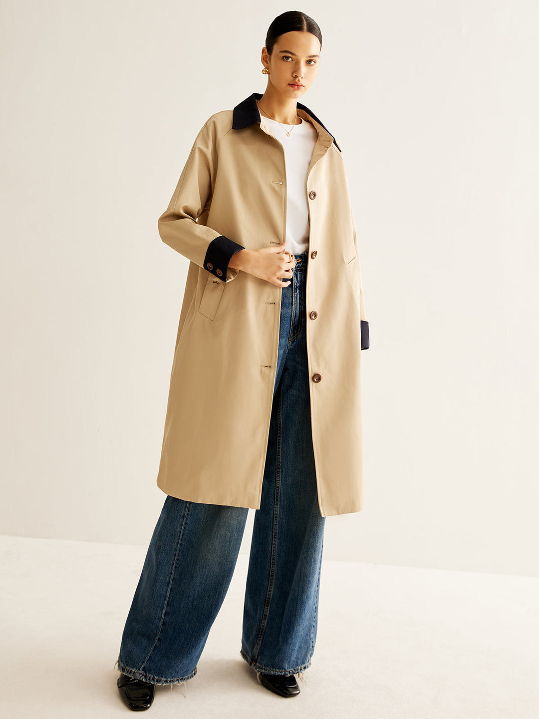 Trench-Coat Beige Classique | Élégance & Polyvalence | Style Intemporel
