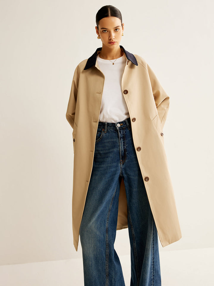 Trench-Coat Beige Classique | Élégance & Polyvalence | Style Intemporel