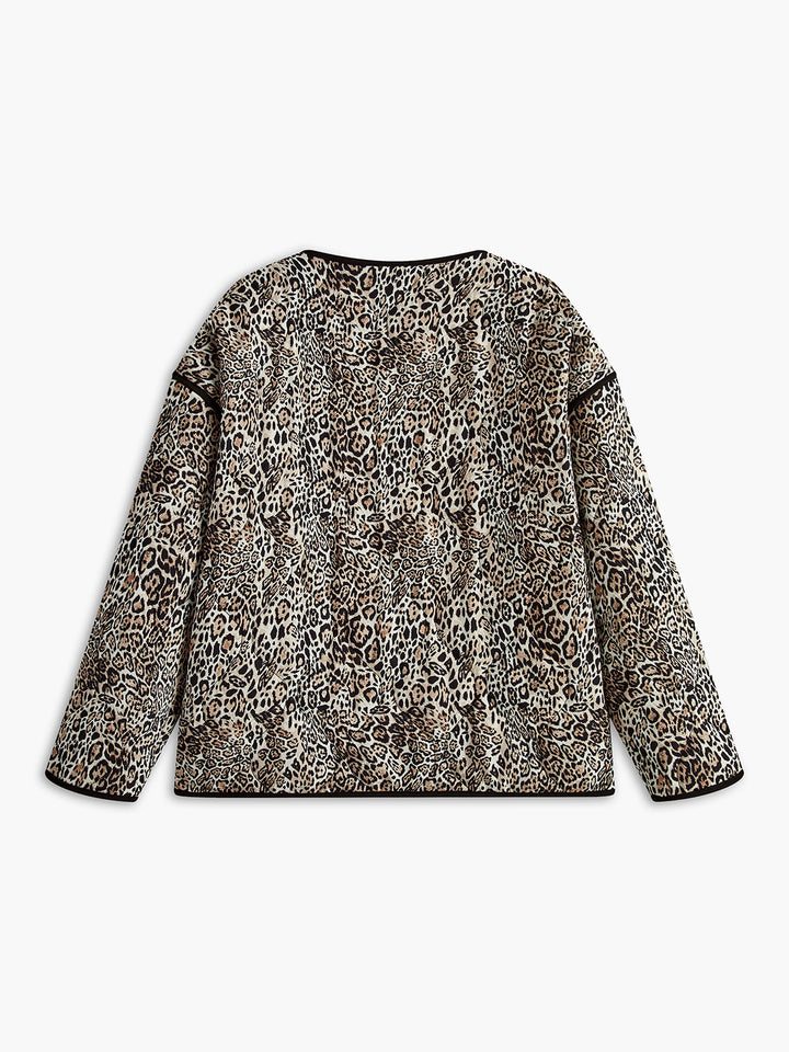 Veste Léopard Chic | Coupe Droite | Confort et Style