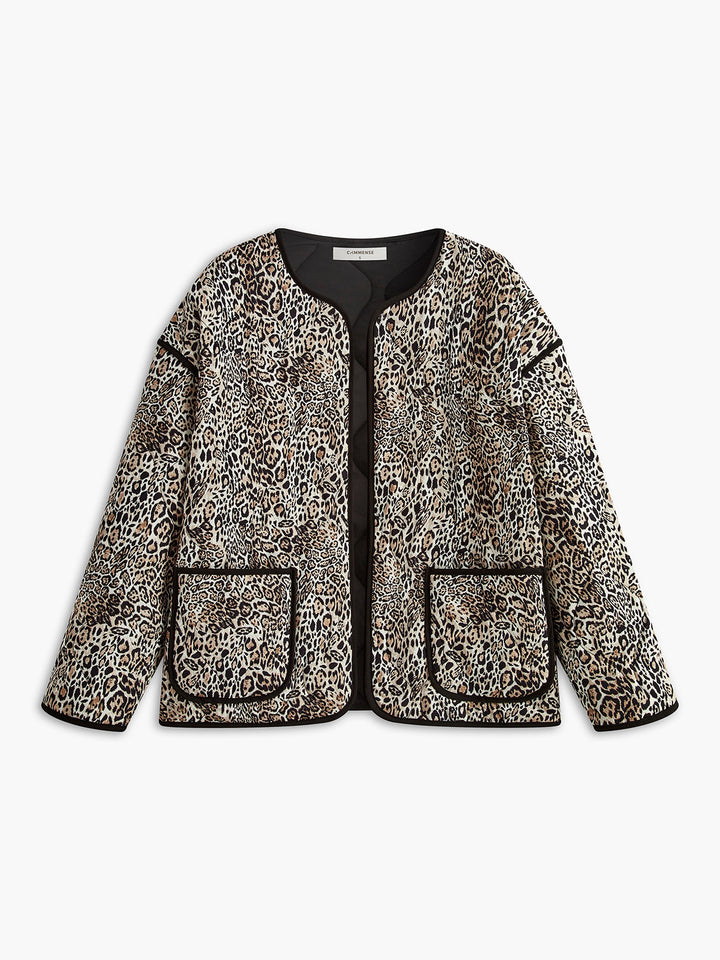 Veste Léopard Chic | Coupe Droite | Confort et Style