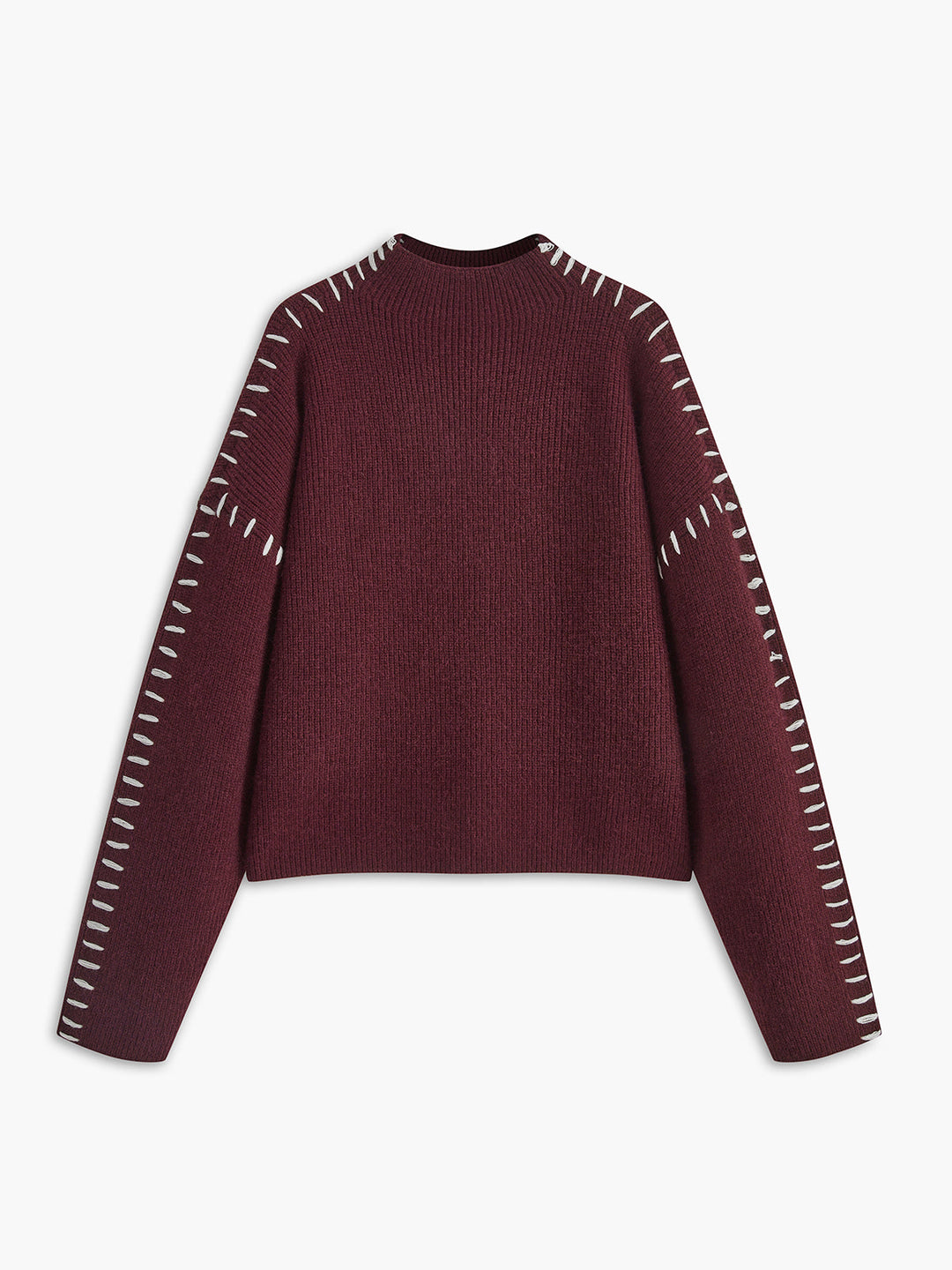 Pull Col Montant Oversize Pour Femme – Maille Confortable Automne Hiver