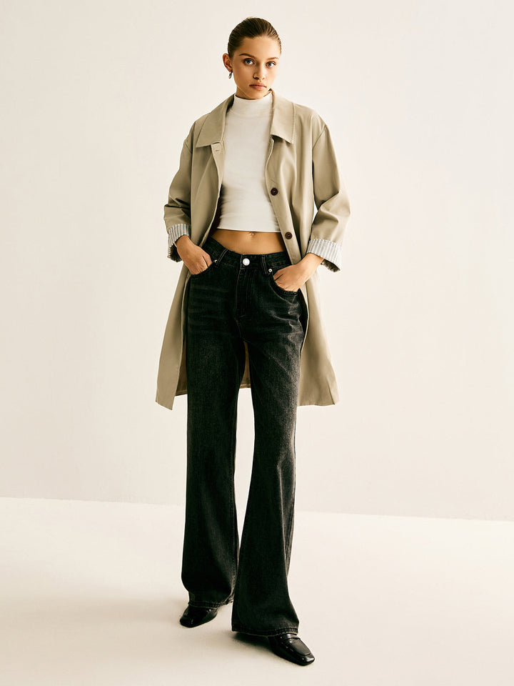 Trench-Coat Léger | Élégance Intemporelle | Coupe Longue et Fluide