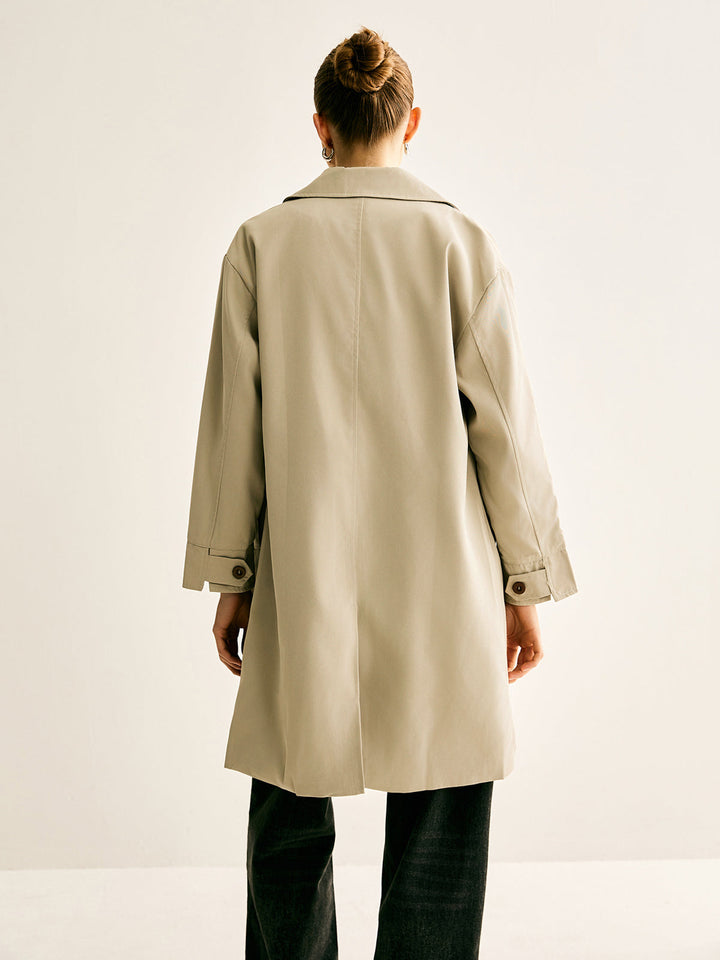 Trench-Coat Léger | Élégance Intemporelle | Coupe Longue et Fluide