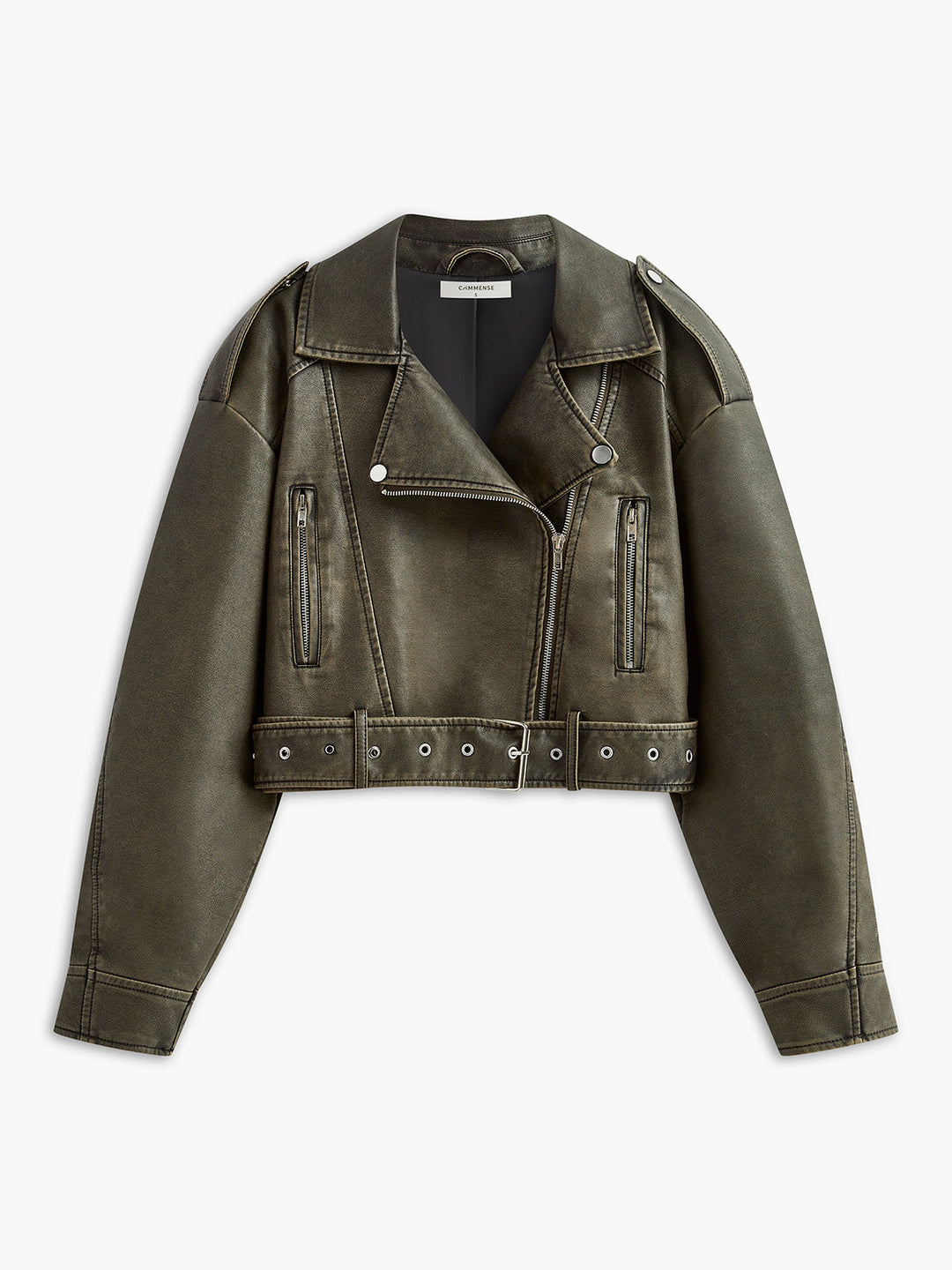 Veste Cropped en Cuir Synthétique | Moderne & Audacieuse | Détails Zippés