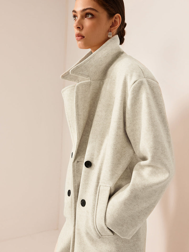 Trench Long Blanc Cassé | Élégance Classique | Polyvalent et Chic