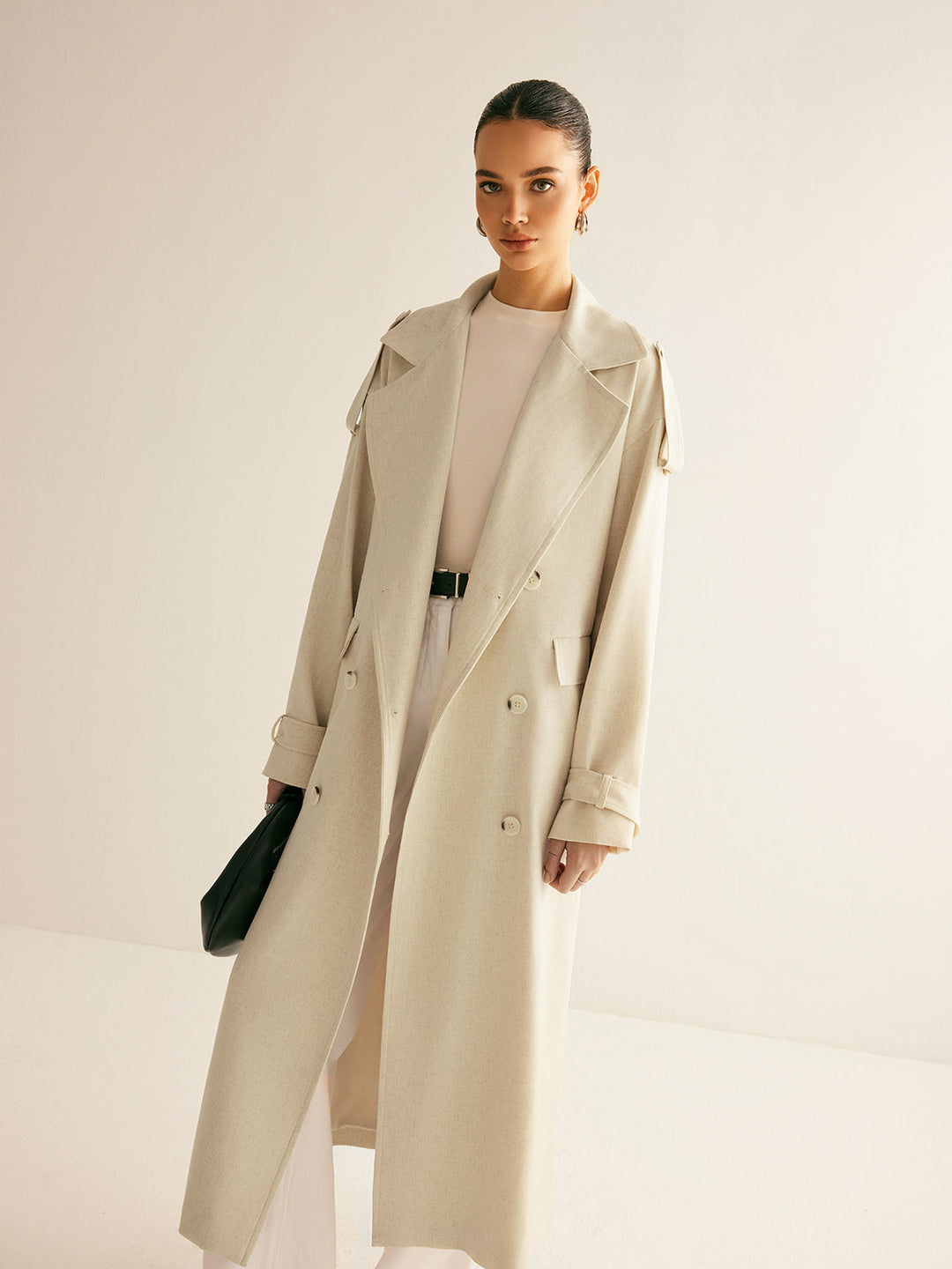 Trench Long Ceinturé | Élégant & Léger | Look Sophistiqué