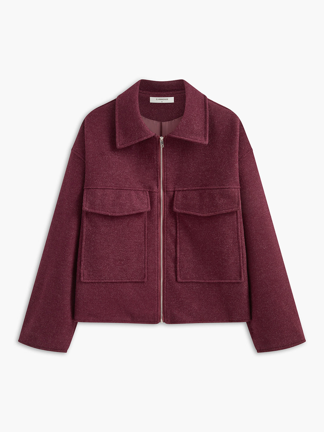 Veste Courte Bordeaux | Fermeture Éclair | Élégance Casual