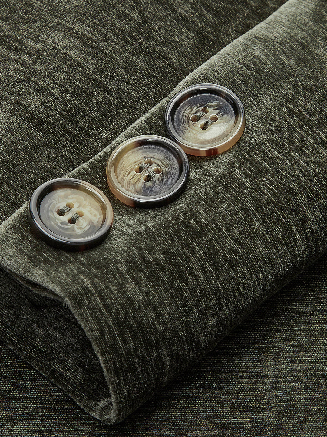 Veste en Velours Vert Foncé | Double Boutonnage Doré | Élégance Intemporelle
