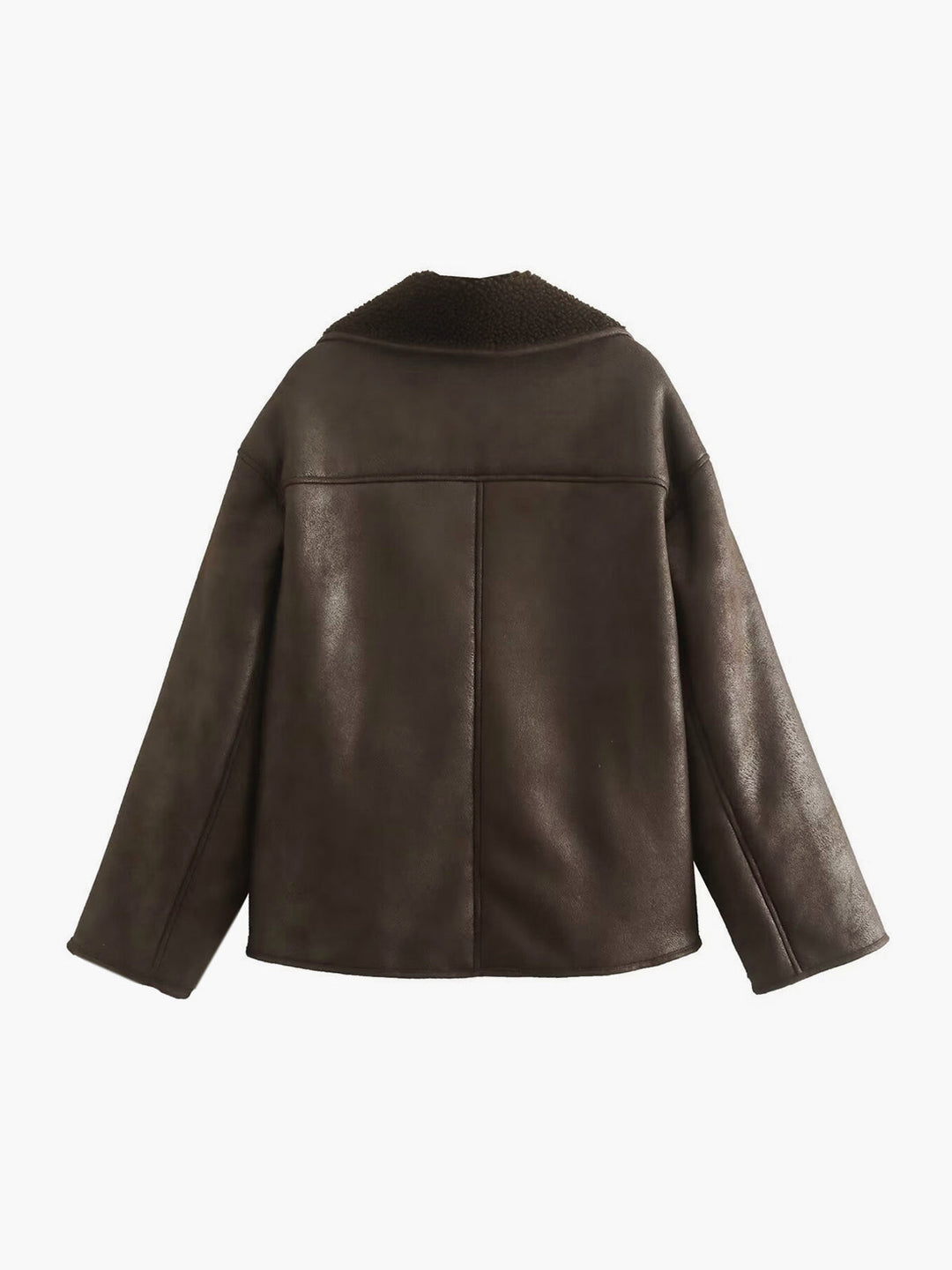 Veste Oversize en Laine | Doublure Sherpa | Confort et Élégance