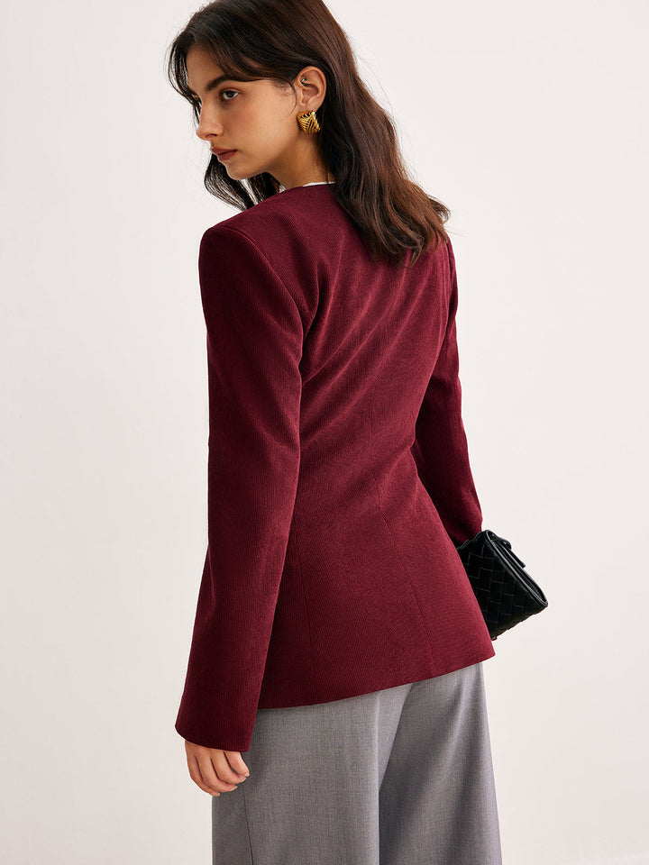 Veste Ajustée à Boutons Dorés | Élégance Raffinée | Coupe Cintrée