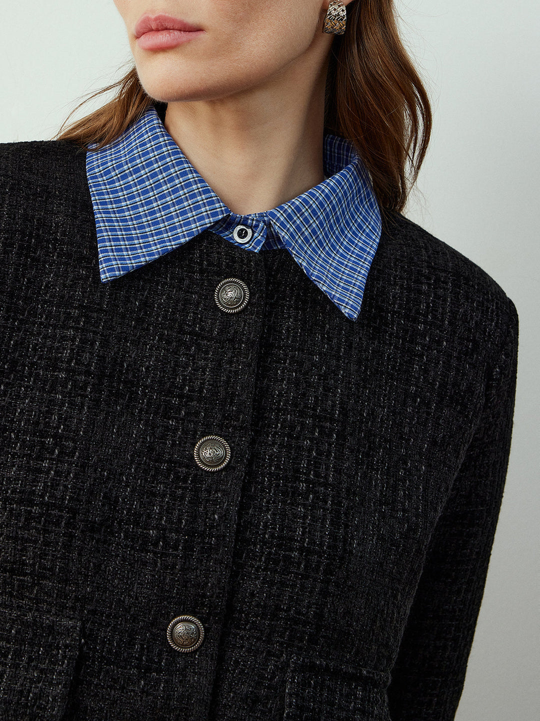 Veste Courte en Tweed | Coupe Ajustée | Élégance Classique