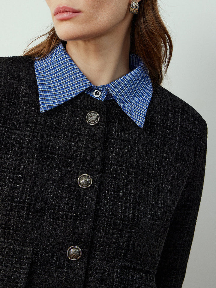 Veste Courte en Tweed | Coupe Ajustée | Élégance Classique