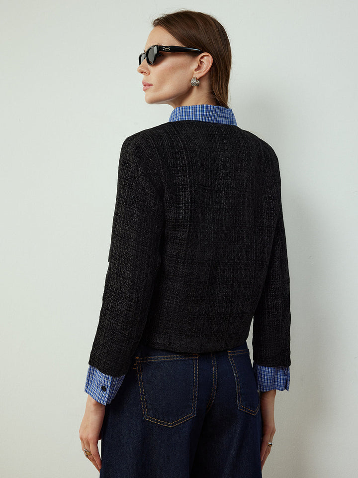 Veste Courte en Tweed | Coupe Ajustée | Élégance Classique