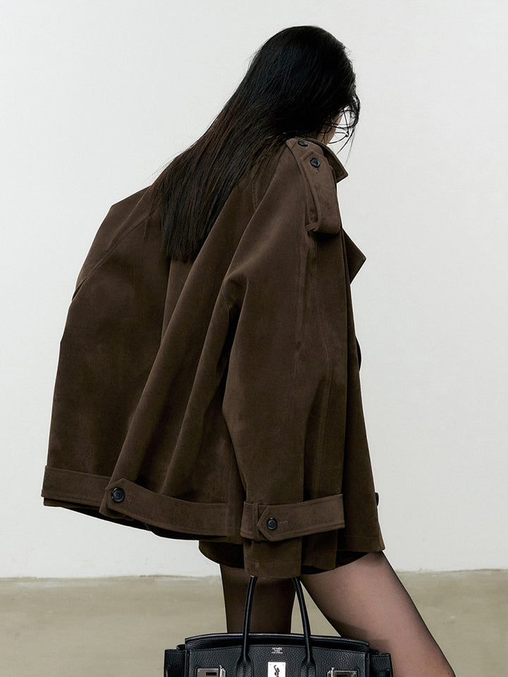 Veste Oversize en Velours Côtelé | Marron & Bordeaux | Coupe Moderne
